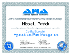Certificate - Hypnosis and Pain Management300px Certificate - Healing Developmental Trauma and Adaptation with Hypnosis